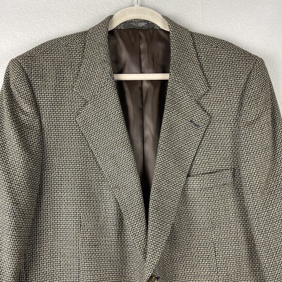 Andre Vachon Lambswool Blazer Sport Coat Mens 46S Brown 2 Button - Picture 2 of 16